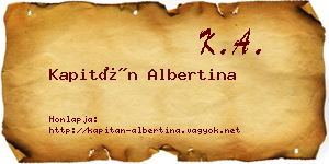 Kapitán Albertina névjegykártya